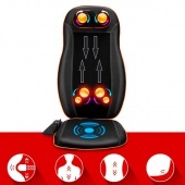 Вибромассажная накидка с роликами для шеи и ИК-прогревом Neck&Back Massage Cushion FITSTUDIO черная (42313)